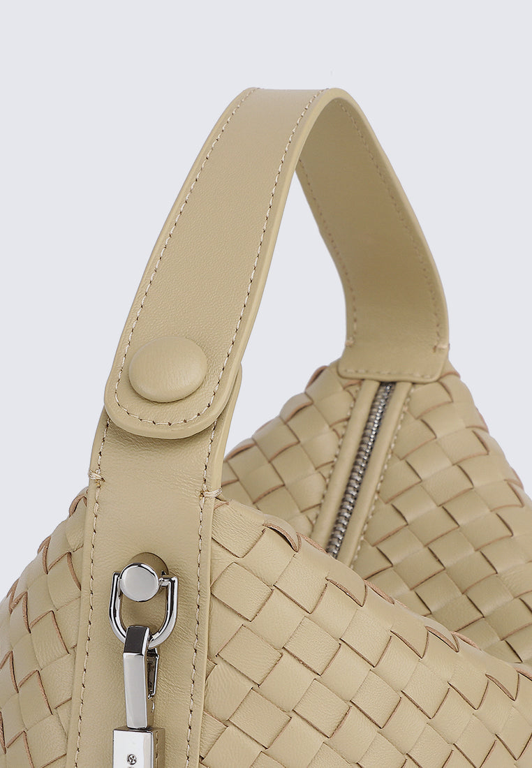 JACLYN Genuine Leather Top Handle / Sling Bag - SAND
