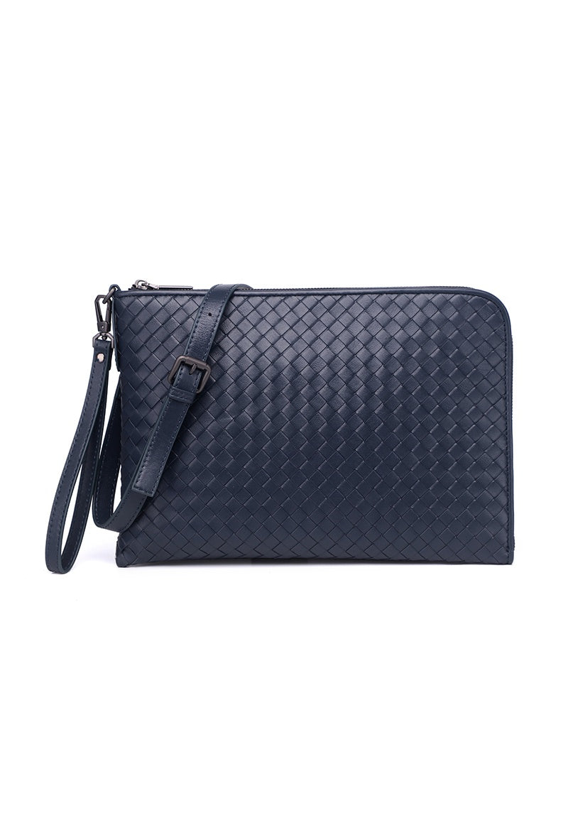 JUDE Genuine Leather Clutch / Sling Bag - SPACE BLUE